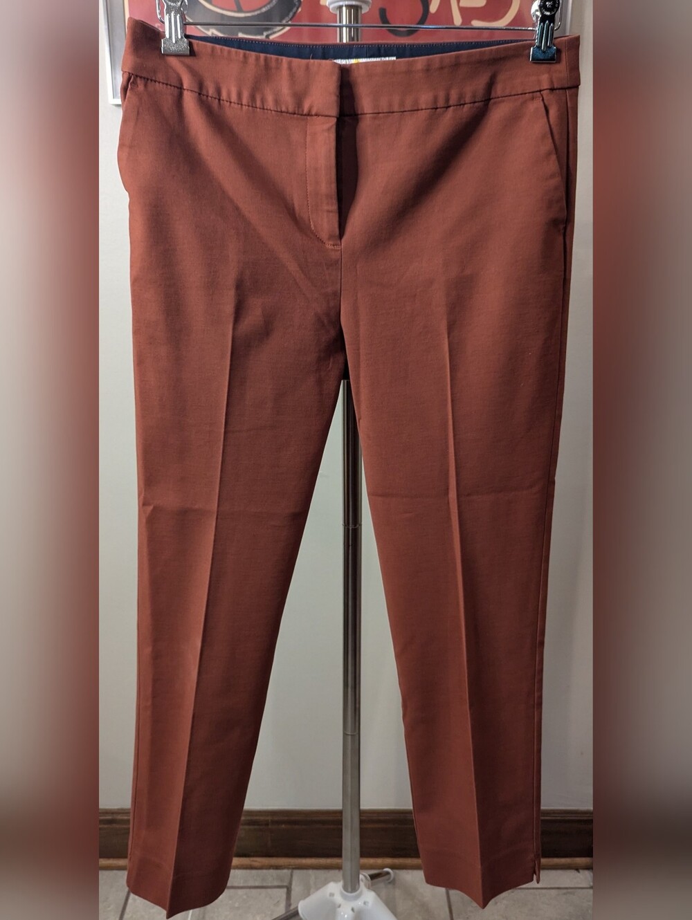 $30 Boden Size US 8 - Richmond 7/8 Ankle Trouser Pants Red Oak Rust Orange EUC